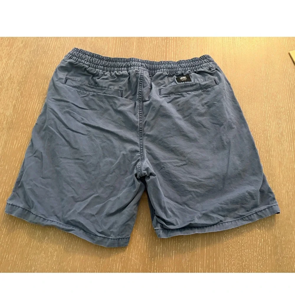 Vans Men's Large Blue Drawstring Elastic Waist Casual Shorts Skate Surf